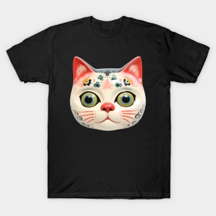 Retro Kitschy Cat Heads T-Shirt